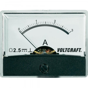 Beépíthető analóg lengőtekercses árammérő műszer 3/DC Voltcraft AM-60x46