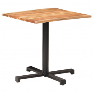 Tömör akácfa bisztróasztal természetes szélekkel 80x80x75 cm