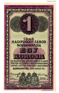 1916 Sopronnyék 1 Korona