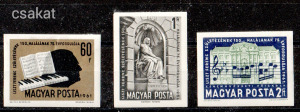 1961 LISZT FERENC vágott postatiszta ** sor pár gumiér lsd a képeken MPK 5.000 Ft (d53)
