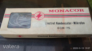 Monacor, Bremen: Electret Kondensator - Mikrofon ECM-75 régiség retro