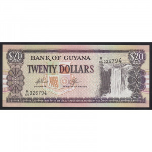 Guyana, 20 dollars 2009 UNC