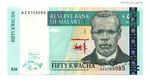 Malawi 50 Kwacha Bankjegy 2005 P53ar Replacement