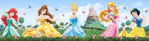 Walt Disney bordűr, Hercegnők fal bordűr |  500  cm x 10 cm