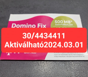 Könnyű hívószámmal ÚJ!!! Telekom-os (T-Mobile-os) Domino FIX normál-micro-nano SIM kártya Új!!!