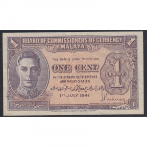 Malajzia, 1 cent 1941 EF