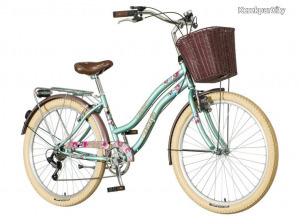Visitor Bubilas virágos női cruiser kerékpár világoskék