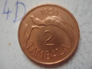 xx(24D)  MALAWI 2 TAMBALA 1995 MADÁR ,SZÉP
