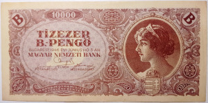 Magyarország tízezer 10000 b.-pengő 1946 XF