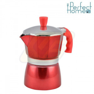 Perfect Home Kotyogós kávéfőző piros 3 személyes 10059