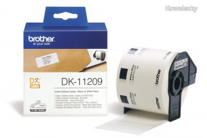 Brother DK-11209 elővágott öntapadós címke 800db/tekercs 29mm x 62mm White DK11209