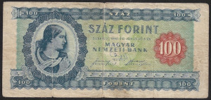 100 forint 1946 VG+  1 ft-ról