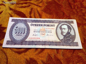 1993 -as Ropogós 5000 forint -os fémszálas Bankó J betűjellel Ritkább  !!!!! (L1045)