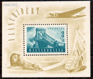 1948 LÁNCHÍD III. szép postatiszta * a blokkszélen szolid falcnyommal MPIK 18.000 ft (d36) Kép