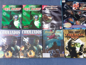 C&C Tiberian Sun,Covert Op.,Red Alert Aftermatch,Commandos 1.,Star Wars Coll.  DOBOZOS PC játékok