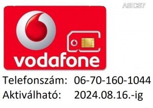 ÚJ!!! Vodafone-os normál-micro-nano SIM kártya Új !!! TUTI100 csomagban! Könnyű számmal!!!