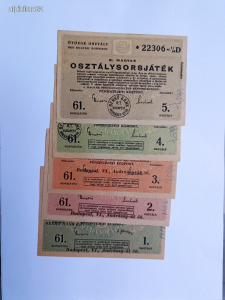 Tildy címeres OSZTÁLYSORSJÁTÉK 1948-ból