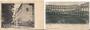 Antik képeslap/levelezőlap: Horvátország - Póla lapok (14 x 9 cm - 2 db)