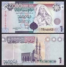 Líbia 1 Dinar bankjegy (UNC) 2009