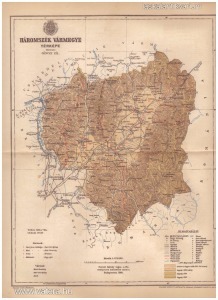 Háromszék vármegye térképe 1894.