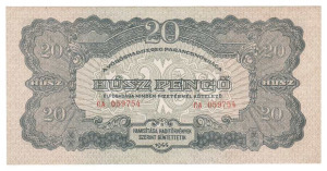 Vöröshadsereg 20 Pengő bankjegy - 1944 VH Húsz pengő - UNC