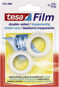Kétoldalas ragasztószalag (H x Sz) 7.5 m x 12 mm átlátszó TESA Tesafilm? 57911