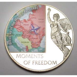 Libéria, 10 dollars 2006 PP - A szabadság pillanatai - A varsói szerződés megszűnése - 1991 UNC