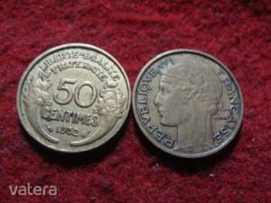 Francia réz 50 centimes 1932     4/139 (meghosszabbítva: 3269047148) - Vatera.hu Kép