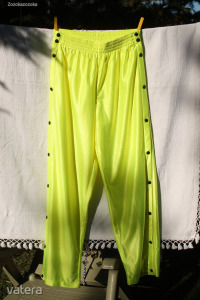 NIKE neon sárga férfi jogging alsó/nadrág, oldalt patentos, L-es