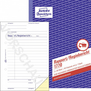 Avery-Zweckform Kezelési költség jelentés nyomtatvány 1770 DIN A5 Lapok száma: 40