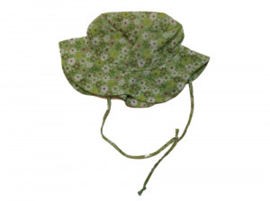 46-48 cm-es fejre zöld virágos nyári kalap - Vaganza