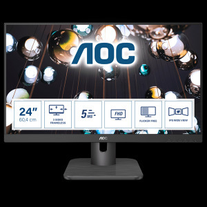 AOC IPS monitor 23.8 24E1Q, 1920x1080, 16:9, 250cd/m2, 5ms, VGA/HDMI/Displayport, hangszóró (24E...