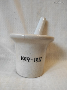 I. Vh-s porcelán hadimozsár háborús emlék 1914-1917 (meghosszabbítva: 3232899278) - Vatera.hu Kép
