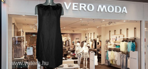 Vero Moda- ujjatlan fekete, különleges könnyű vékony  nyári ruha L ÚJ