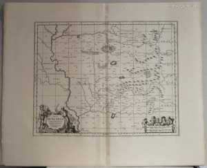 1684 Magyarország rézmetszetű térképe - Tiszántúli területek  36x45 cm (*312)
