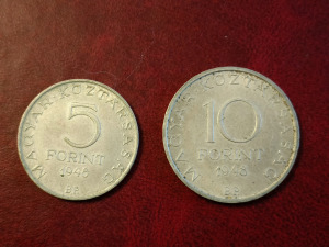 5 és 10 forint 1948