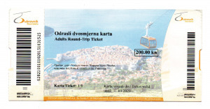 Horvátország-Dubrovnik 200 Kuna Cable Car jegy 2022