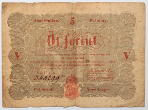 5 forint 1848 Vörös VF-
