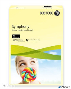 Másolópapír, színes, A4, 160 g, XEROX 'Symphony', világossárga (pasztell)