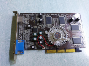 Retro AGP 8x VGA kártya Nvidia MX-440 64Mb