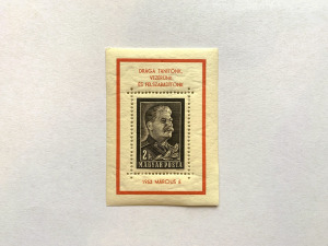 1953. Sztálin gyász blokk** postatiszta falcmentes állapotban