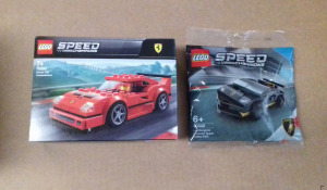 Új -  BONTATLAN Speed Champions LEGO -k:  75890 FERRARI F40 Competizione + 30342 Lamborghini polybag