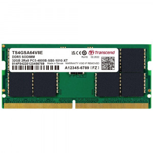 Transcend TS4GSA64V8E Laptop munkamemória modul 32 GB 1 x 32 GB DDR5-RAM 4800 MHz CL40