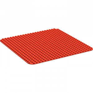Lego Baseplate, Duplo 24x24, Bright red