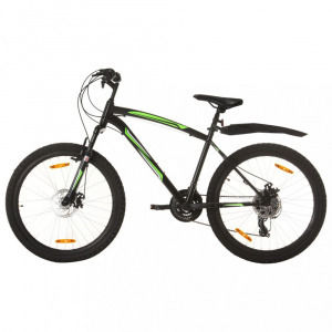 21 sebességes fekete mountain bike 26 hüvelykes kerékkel 46 cm
