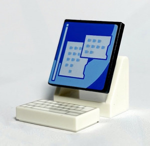 Számítógép EREDETI LEGO elem - Computer / Monitor / Billentyűzet - Új