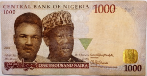 Nigéria 1000 naira 2016