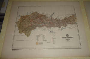 Kolozs vármegye térképe. Gönczy Pál. 1897. Magyarország, Erdély, Romania