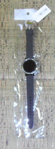 LED Női quarz óra kristályokkal díszítve ezüst-fekete új