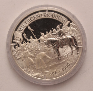 Millecentenárium 1/2 unciás ezüstérem, Ag(.999), 31,27g, PP